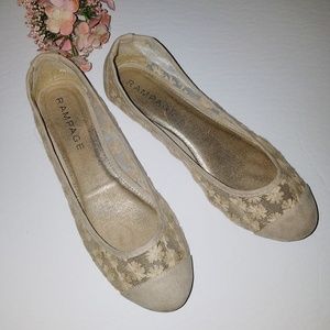 Rampage cream slip on flats 8.5